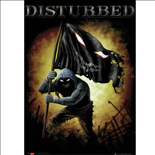  DISTURBED - FACE FLAG - POSTER 